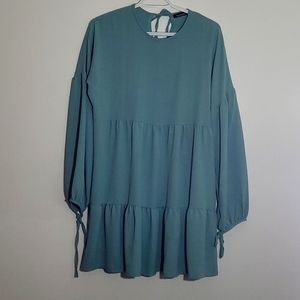 BoohooPLUS size 16 flowy teal dress